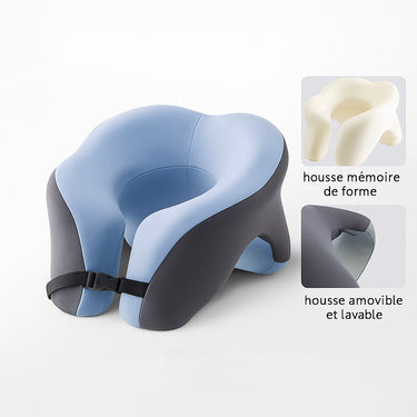 Oreiller Cervical de Voyage – Mousse à Mémoire, Multi-Positions & Antiglisse
